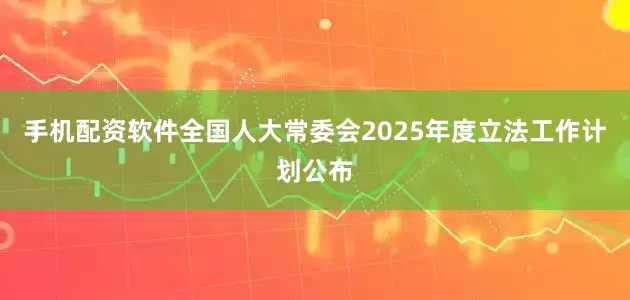 手机配资软件全国人大常委会2025年度立法工作计划公布